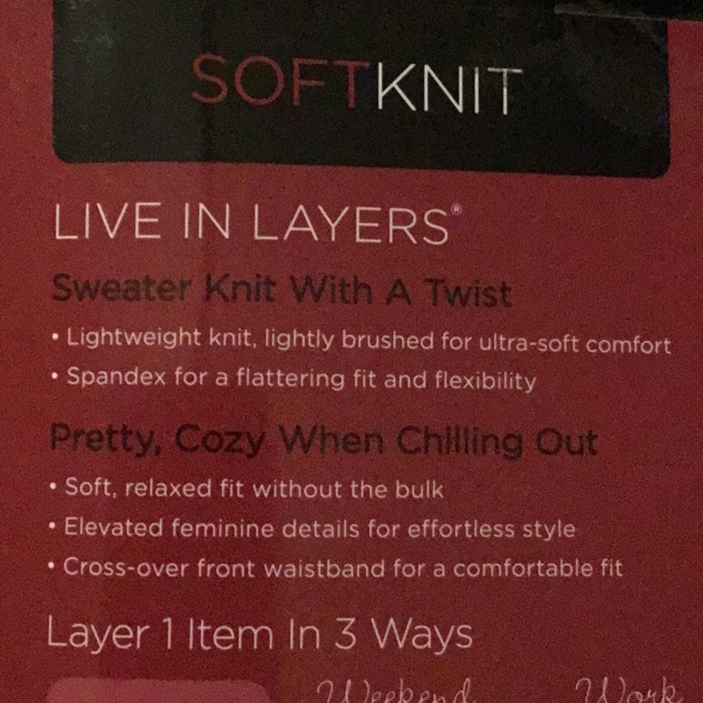 Cuddl Duds Warm Layers Soft Knit Leggings Marled Dark Grey Small - Picture 6 of 6